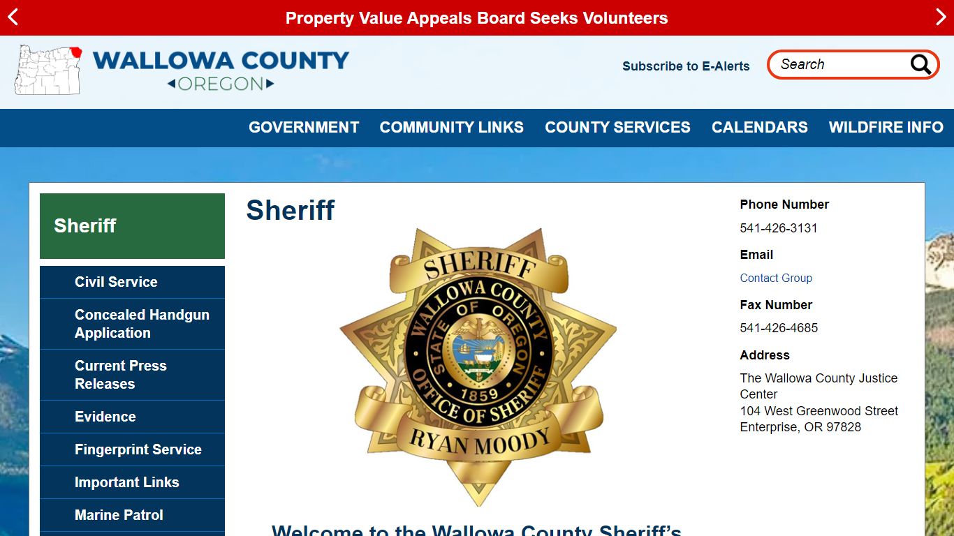 Sheriff - Wallowa County OR